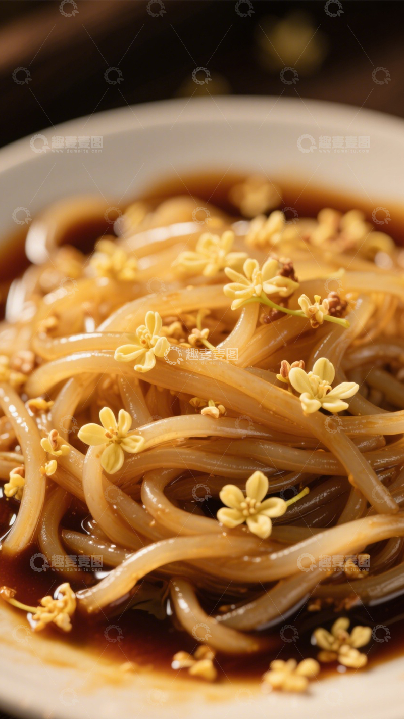 高清大图下载【趣麦麦图】香气四溢桂花炒面1