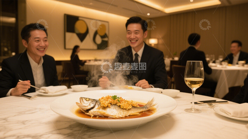 高清大图下载【趣麦麦图】聚餐必选清蒸鱼7