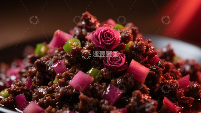 高清大图下载【趣麦麦图】辣炒肉末6