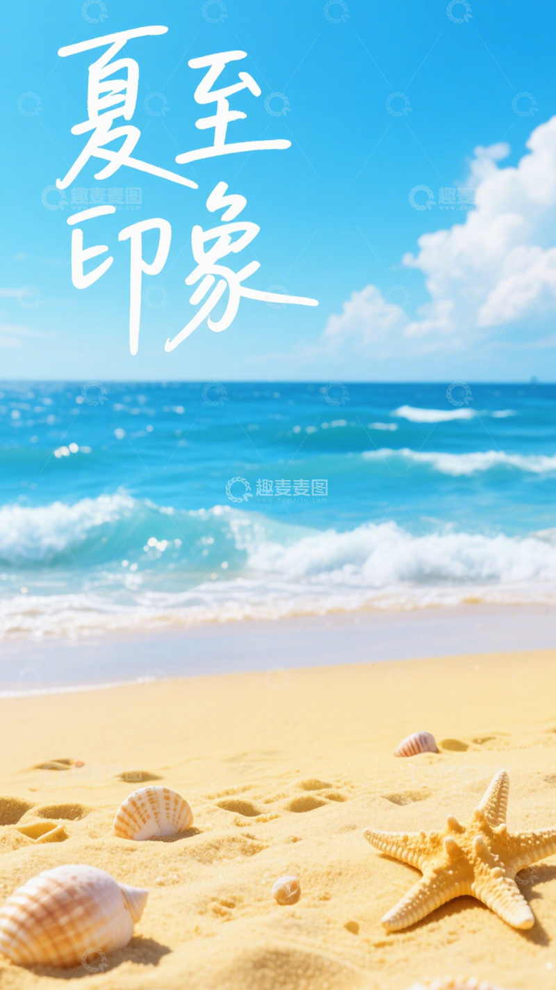 高清大图下载【趣麦麦图】夏至海滩印象之旅