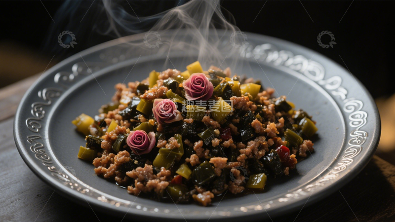 高清大图下载【趣麦麦图】辣炒肉末5