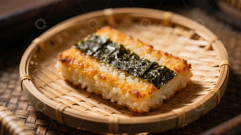 高清大图下载【趣麦麦图】海苔焦香煎饭团3