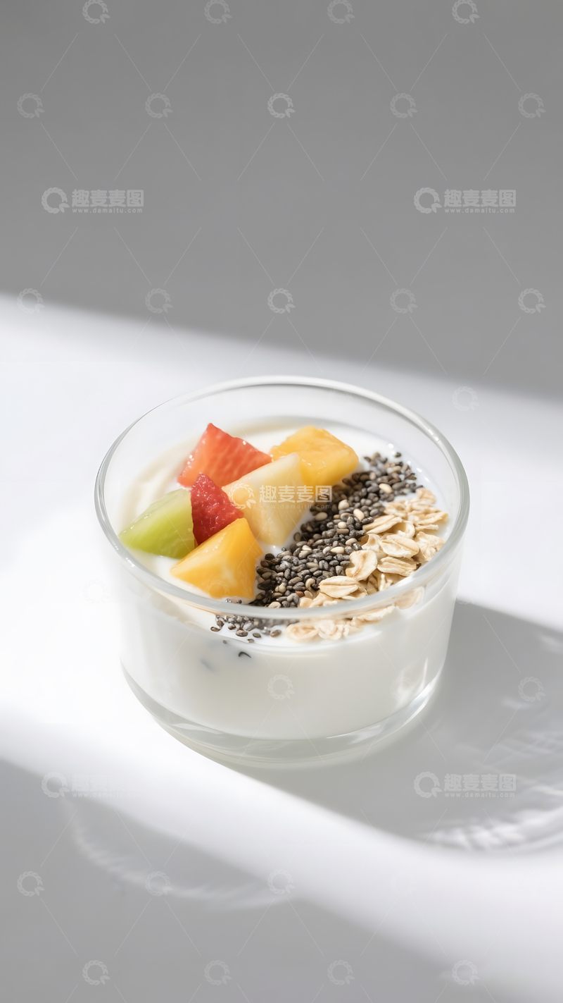 高清大图下载【趣麦麦图】酸奶碗乳制品健康食物麦片早餐7