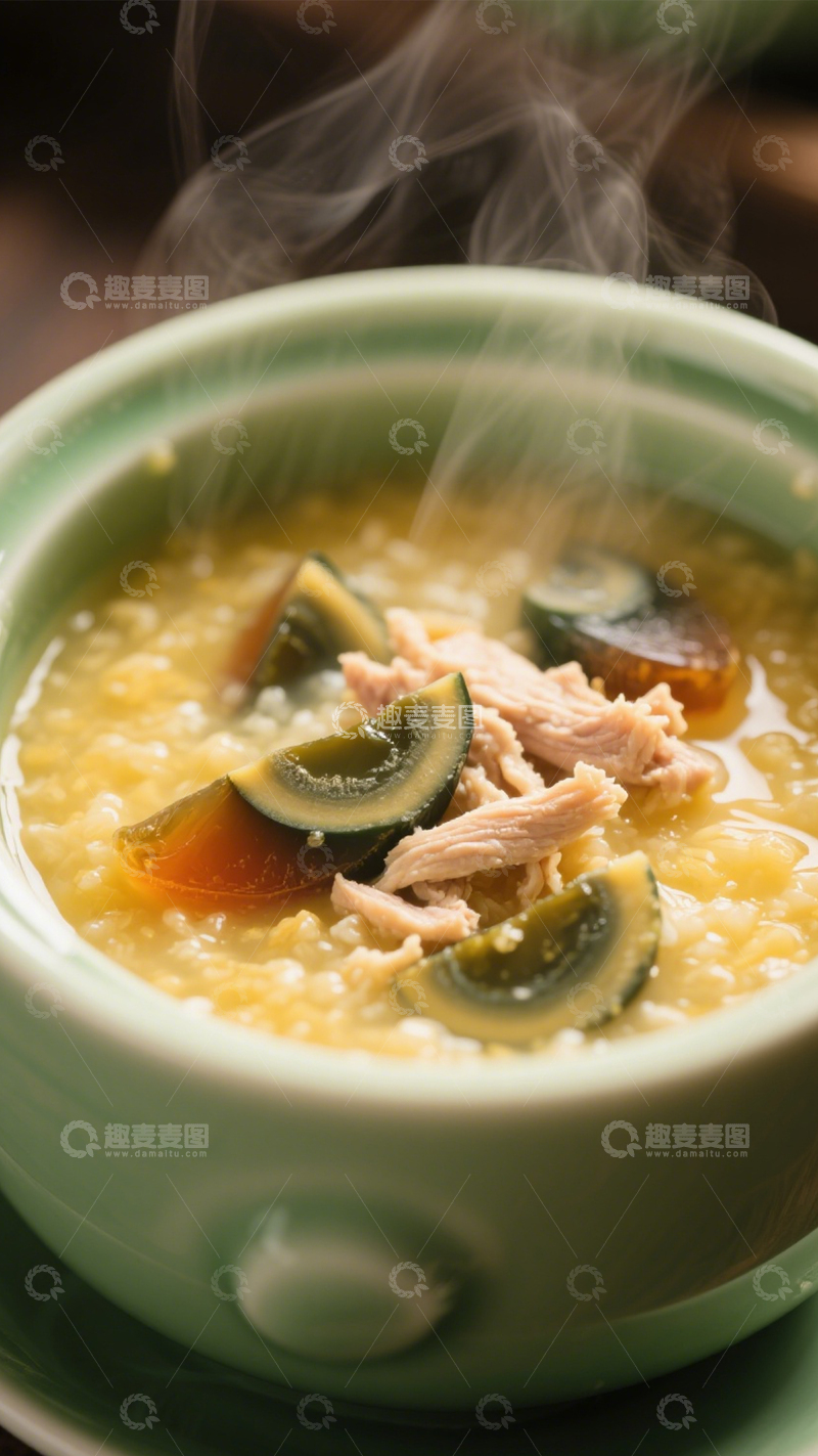 高清大图下载【趣麦麦图】皮蛋瘦肉粥2