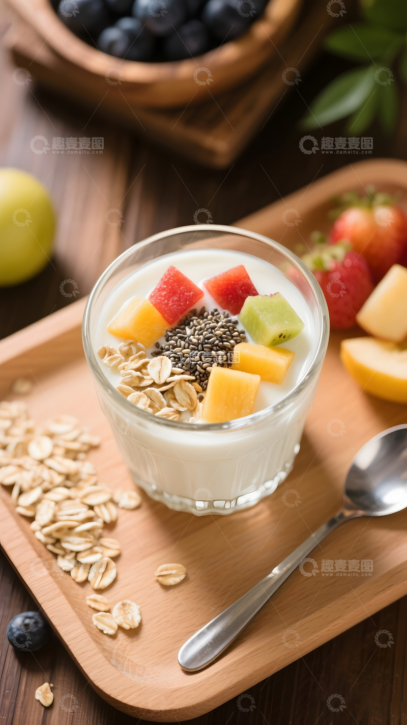 高清大图下载【趣麦麦图】酸奶碗食物麦片摄影10