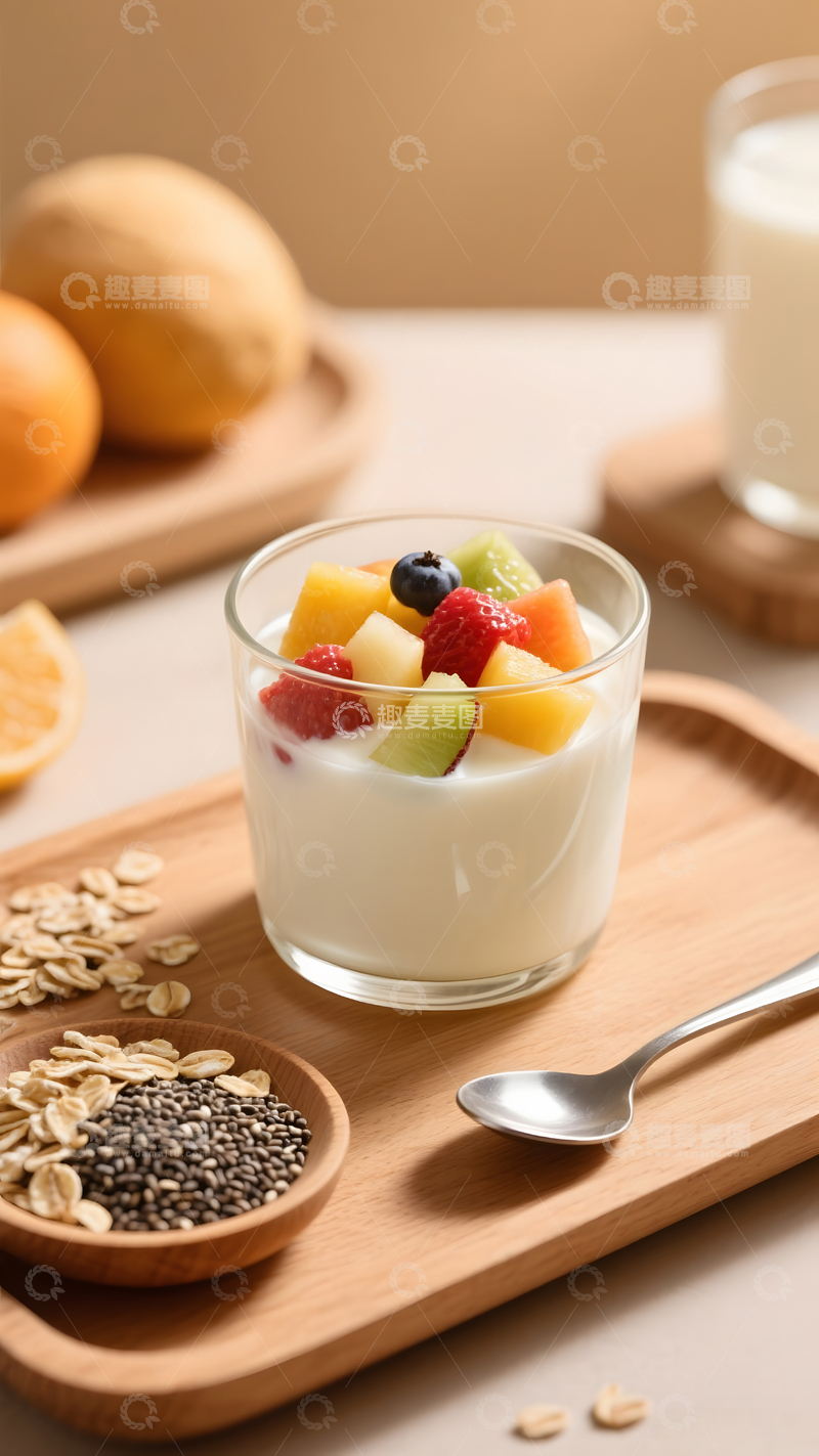 高清大图下载【趣麦麦图】酸奶碗食物麦片摄影4