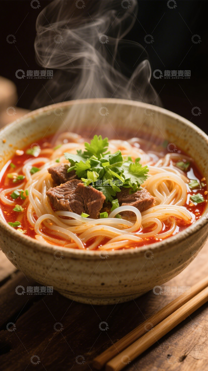 高清大图下载【趣麦麦图】牛肉米线1