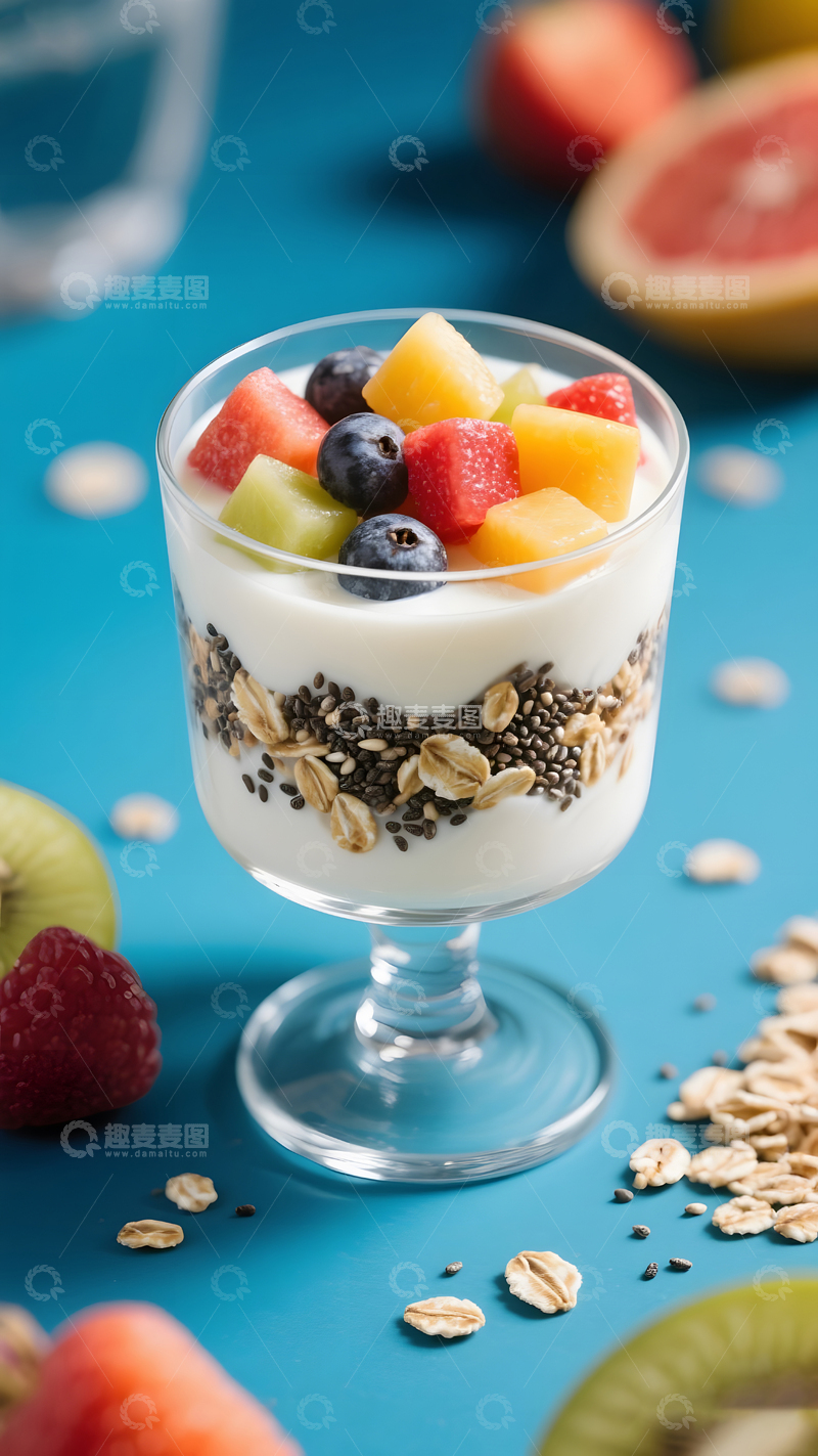 高清大图下载【趣麦麦图】酸奶碗食物麦片摄影2