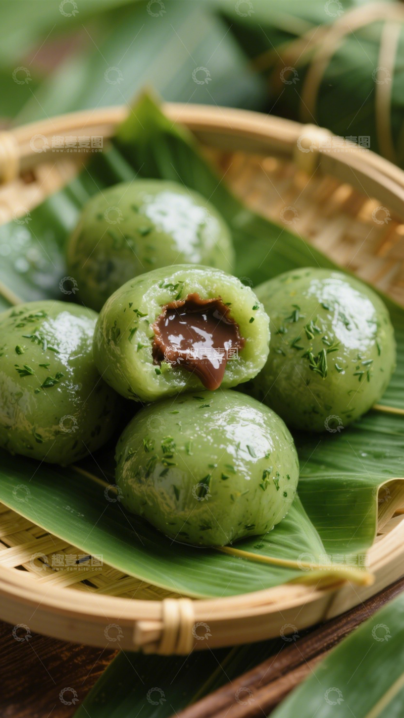 高清大图下载【趣麦麦图】软糯青团1
