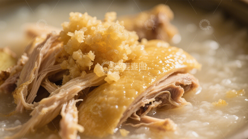 高清大图下载【趣麦麦图】养生暖身鸡肉粥4