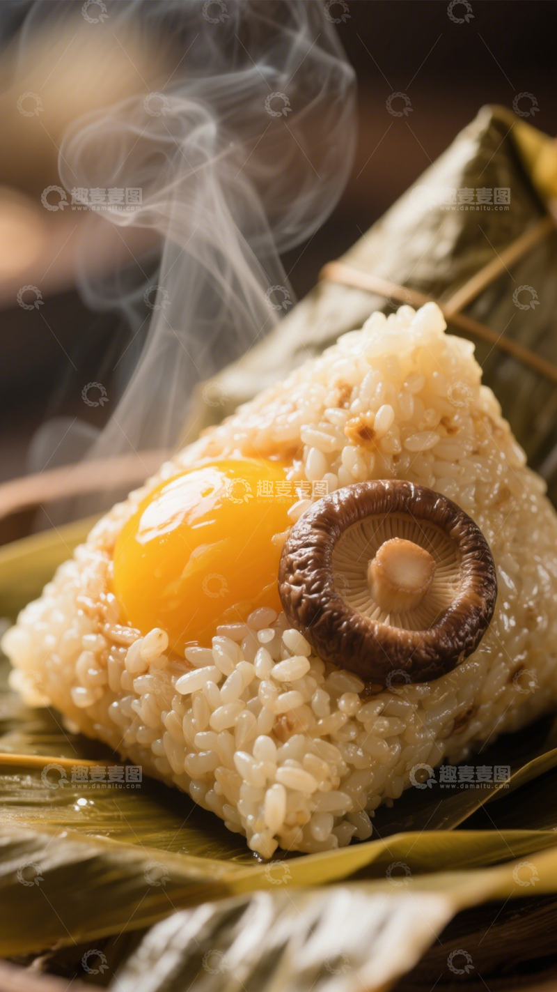 高清大图下载【趣麦麦图】-蛋黄糯米咸蛋粽子2