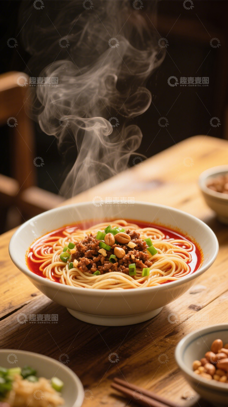 高清大图下载【趣麦麦图】辣香肉酱面1