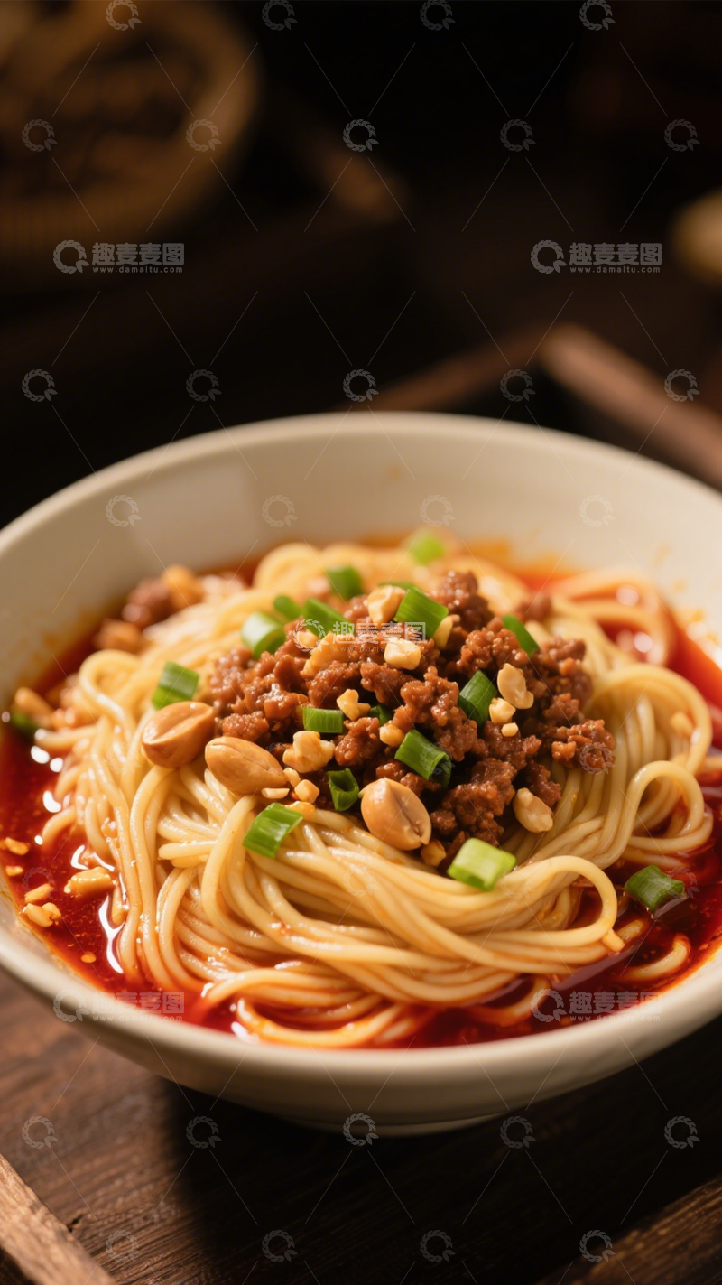 高清大图下载【趣麦麦图】辣香肉酱面2