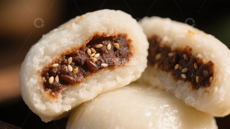 高清大图下载【趣麦麦图】软糯裹甜馅糯米糍4