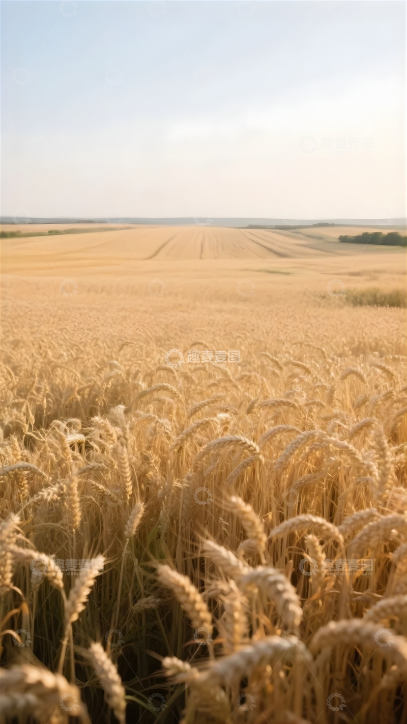 高清大图下载【趣麦麦图】即将成熟的金色麦田1