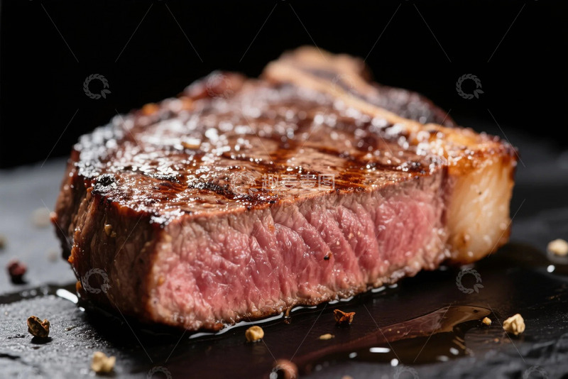 高清大图下载【趣麦麦图】煎的外焦里嫩的美味牛排2
