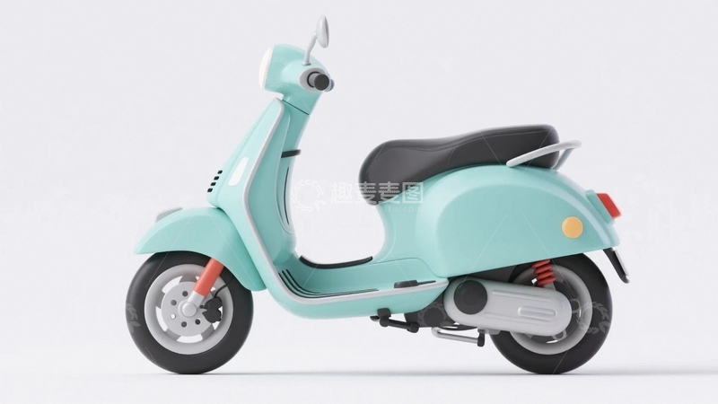 高清大图下载【趣麦麦图】踏青出行必备交通工具摩托车1