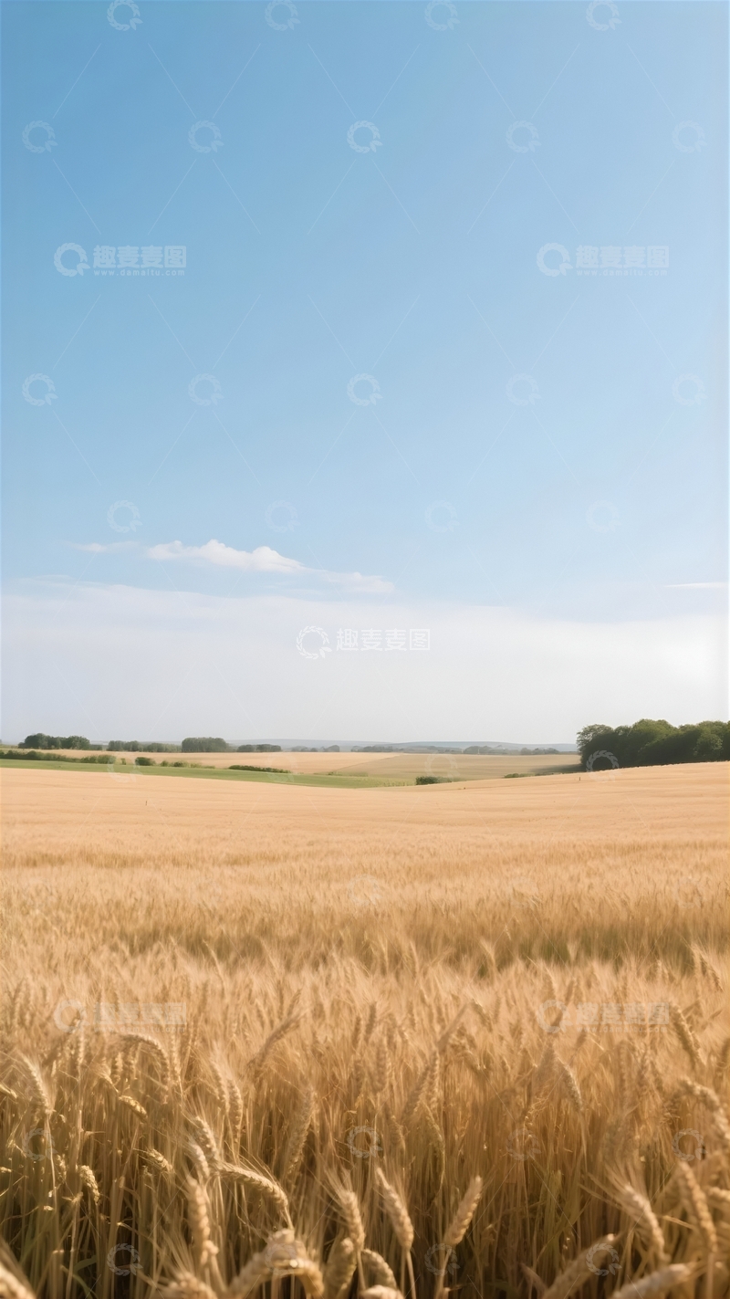 高清大图下载【趣麦麦图】即将成熟的金色麦田2