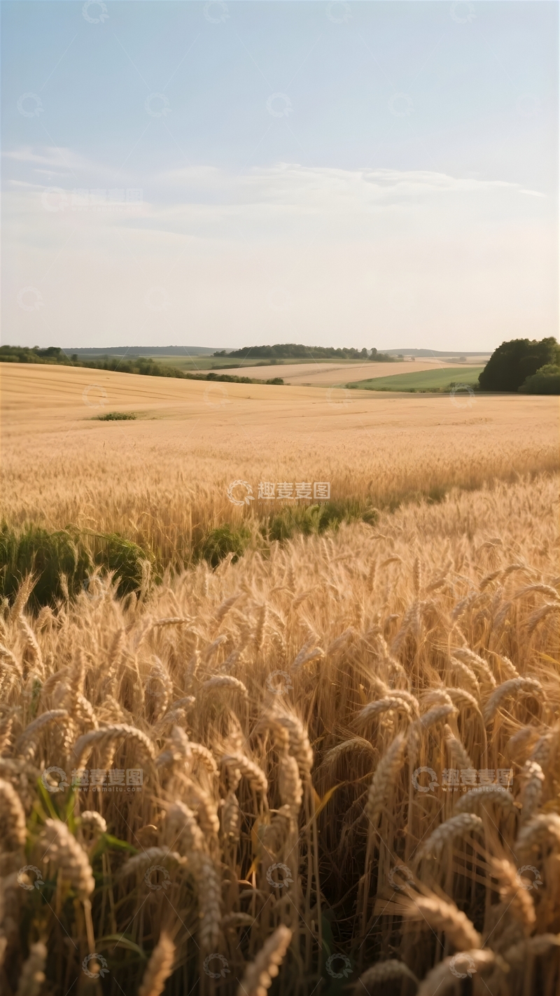 高清大图下载【趣麦麦图】即将成熟的金色麦田
