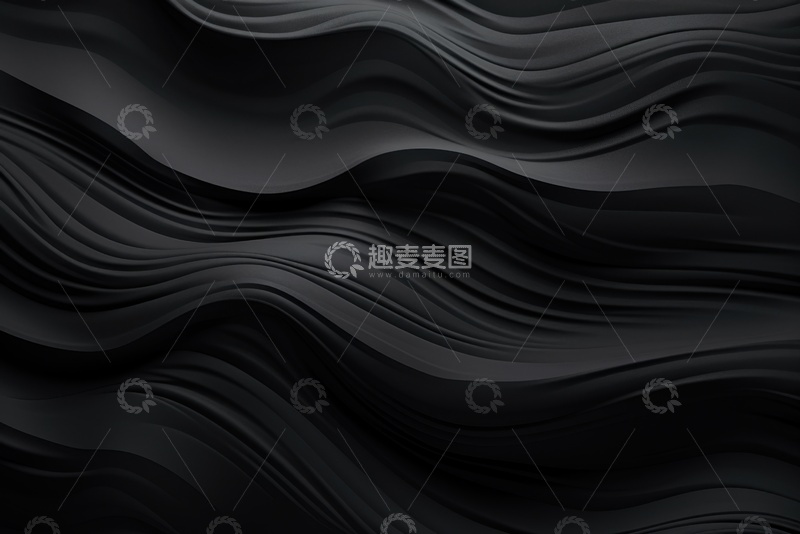 高清大图下载【趣麦麦图】黑色起伏的波浪背景