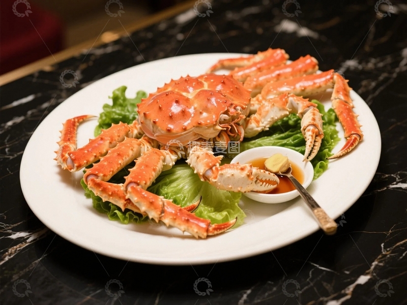 高清大图下载【趣麦麦图】海鲜美味清蒸帝王蟹3