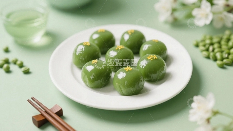 高清大图下载【趣麦麦图】传统清明美食青团2