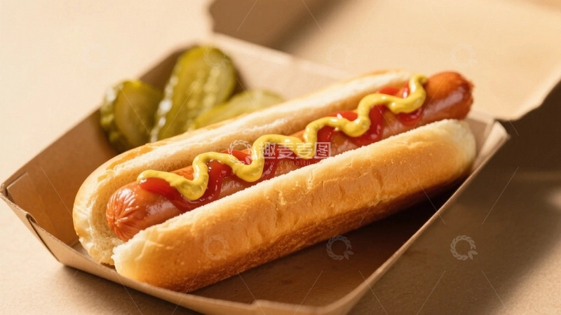 高清大图下载【趣麦麦图】西式美味早餐热狗面包