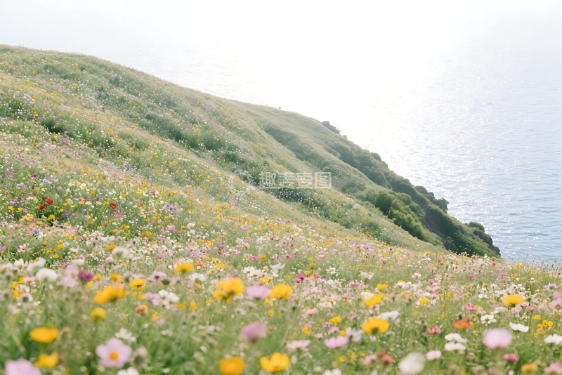 高清大图下载【趣麦麦图】阿波卡湖美丽的野花 