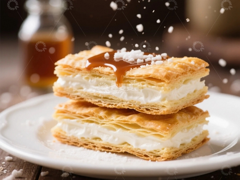 高清大图下载【趣麦麦图】美味的西式糕点千层酥3