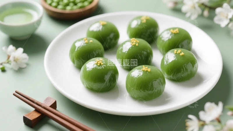 高清大图下载【趣麦麦图】传统清明美食青团3