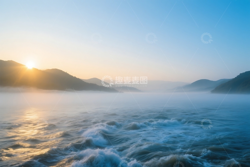 高清大图下载【趣麦麦图】大江烟波浩淼 