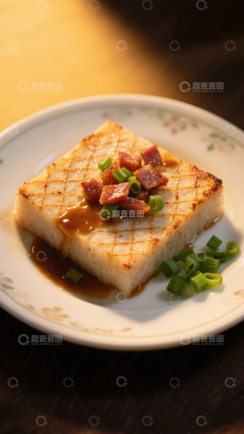 高清大图下载【趣麦麦图】香肠粒香煎糕点1