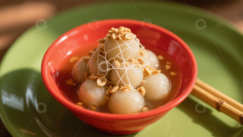 高清大图下载【趣麦麦图】花生碎汤圆甜汤3