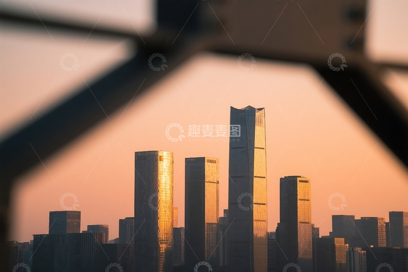 高清大图下载【趣麦麦图】城市建筑天际线现代建筑 