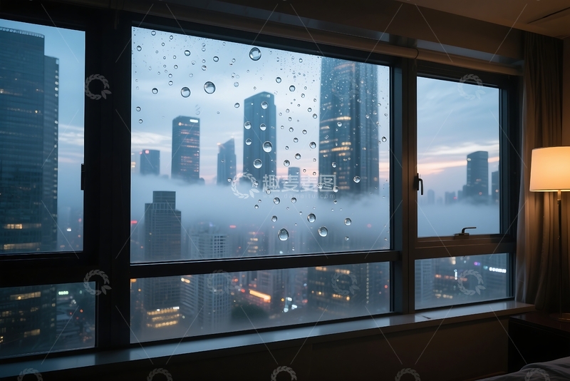 高清大图下载【趣麦麦图】D窗户上的晨露 