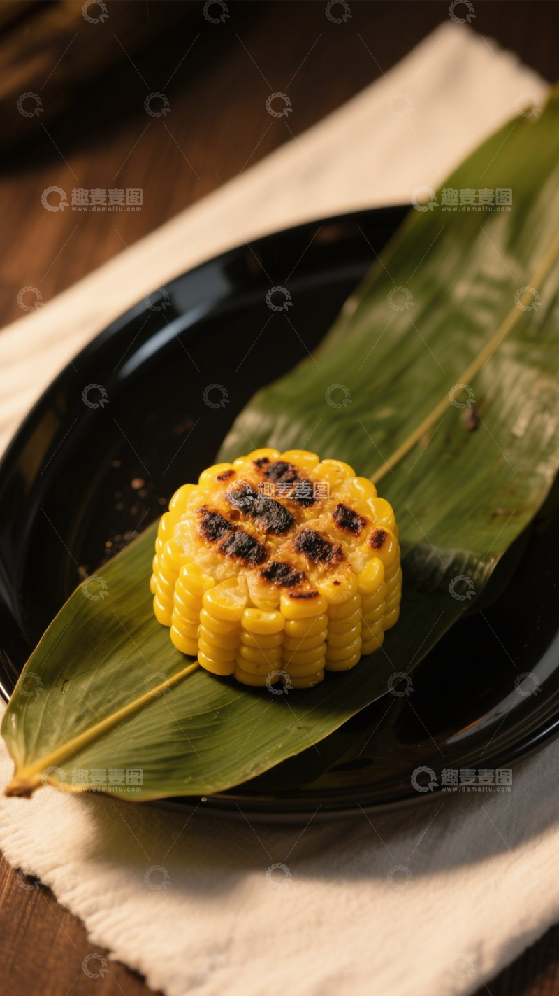 高清大图下载【趣麦麦图】粽叶添香韵烤玉米2