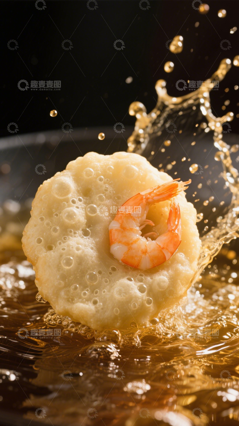 高清大图下载【趣麦麦图】美味酥脆虾饼2