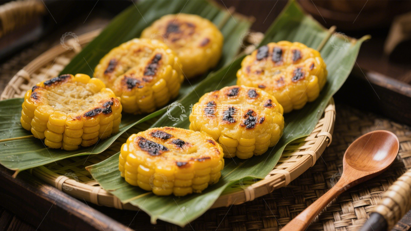 高清大图下载【趣麦麦图】粽叶添香韵烤玉米3
