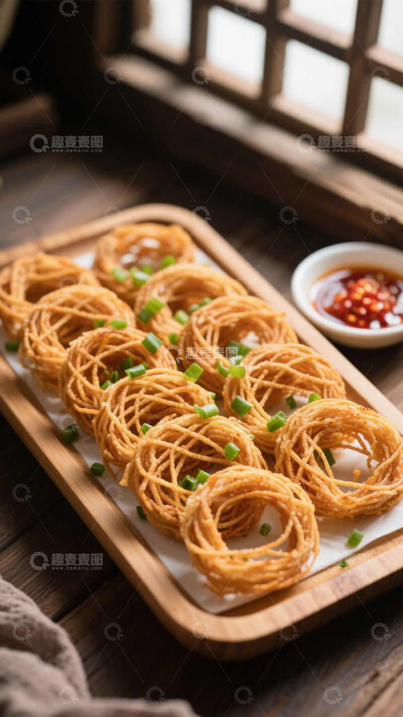 高清大图下载【趣麦麦图】酥脆好味葱香面圈2