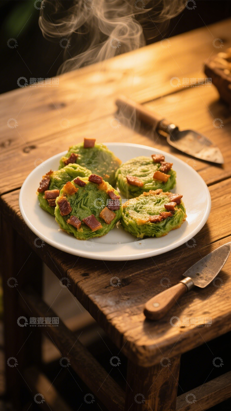 高清大图下载【趣麦麦图】翠香诱人翡翠饼2