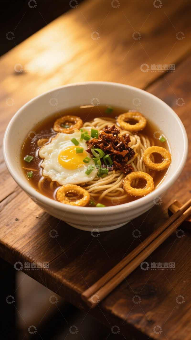 高清大图下载【趣麦麦图】美味煎蛋汤面2