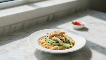 清爽可口鸡丝凉面4