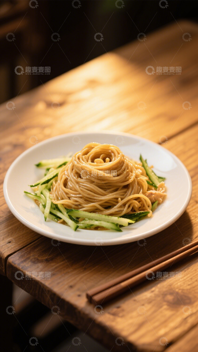 清爽可口鸡丝凉面1