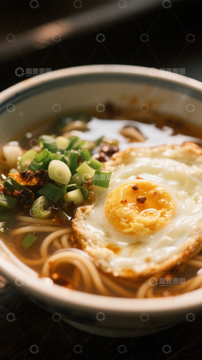 高清大图下载【趣麦麦图】美味煎蛋汤面1