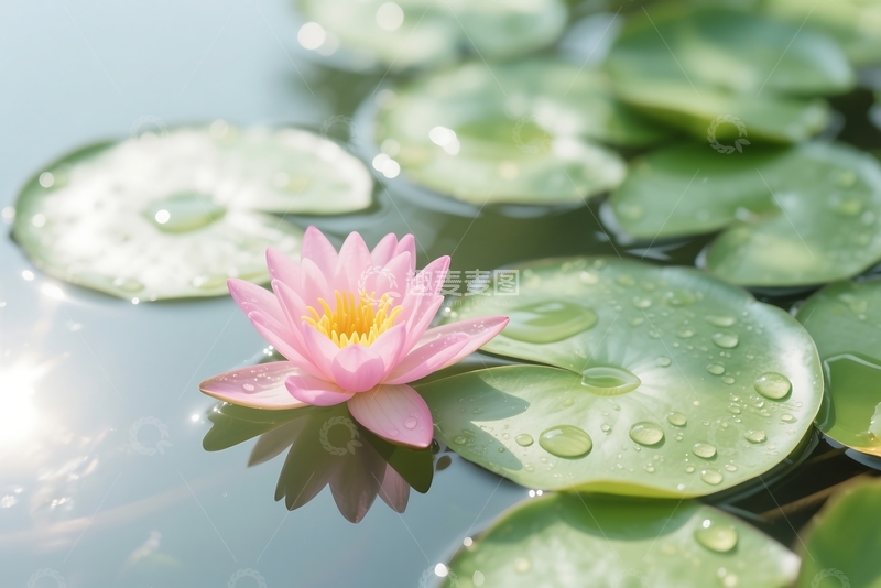 高清大图下载【趣麦麦图】池塘里的睡莲 