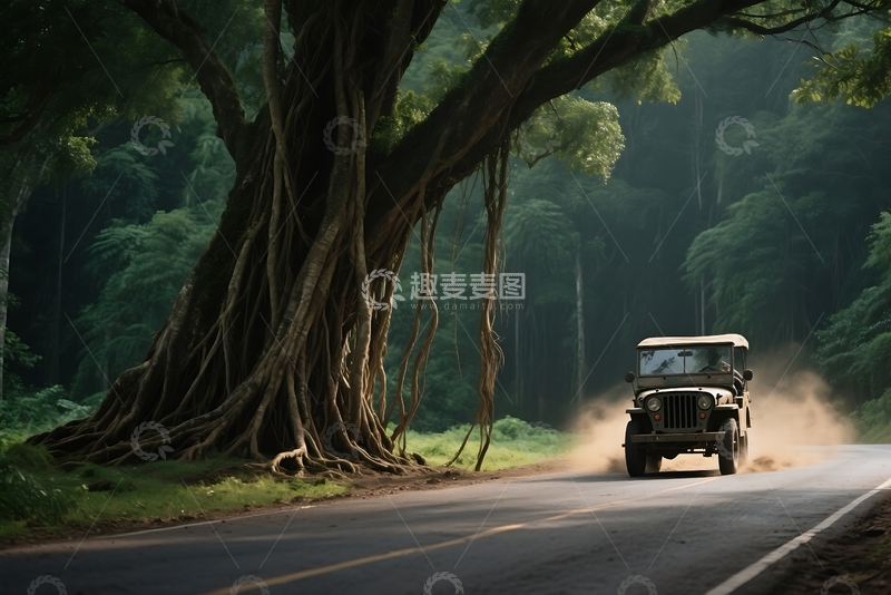高清大图下载【趣麦麦图】穿越哥斯达黎加热带雨林的道路 