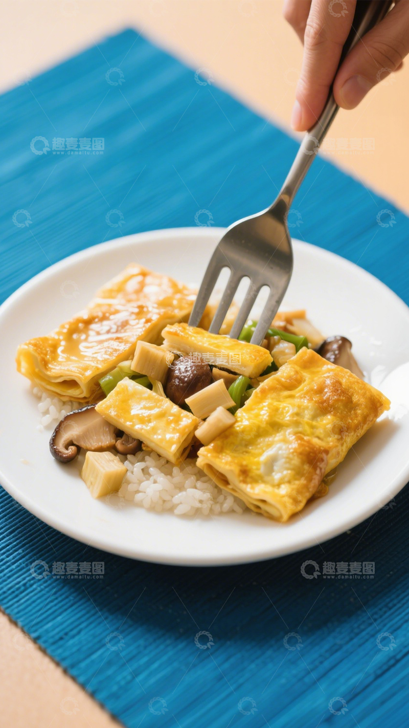 高清大图下载【趣麦麦图】营养满满蛋包饭2