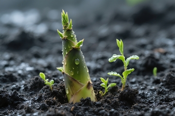 春笋嫩芽出土 