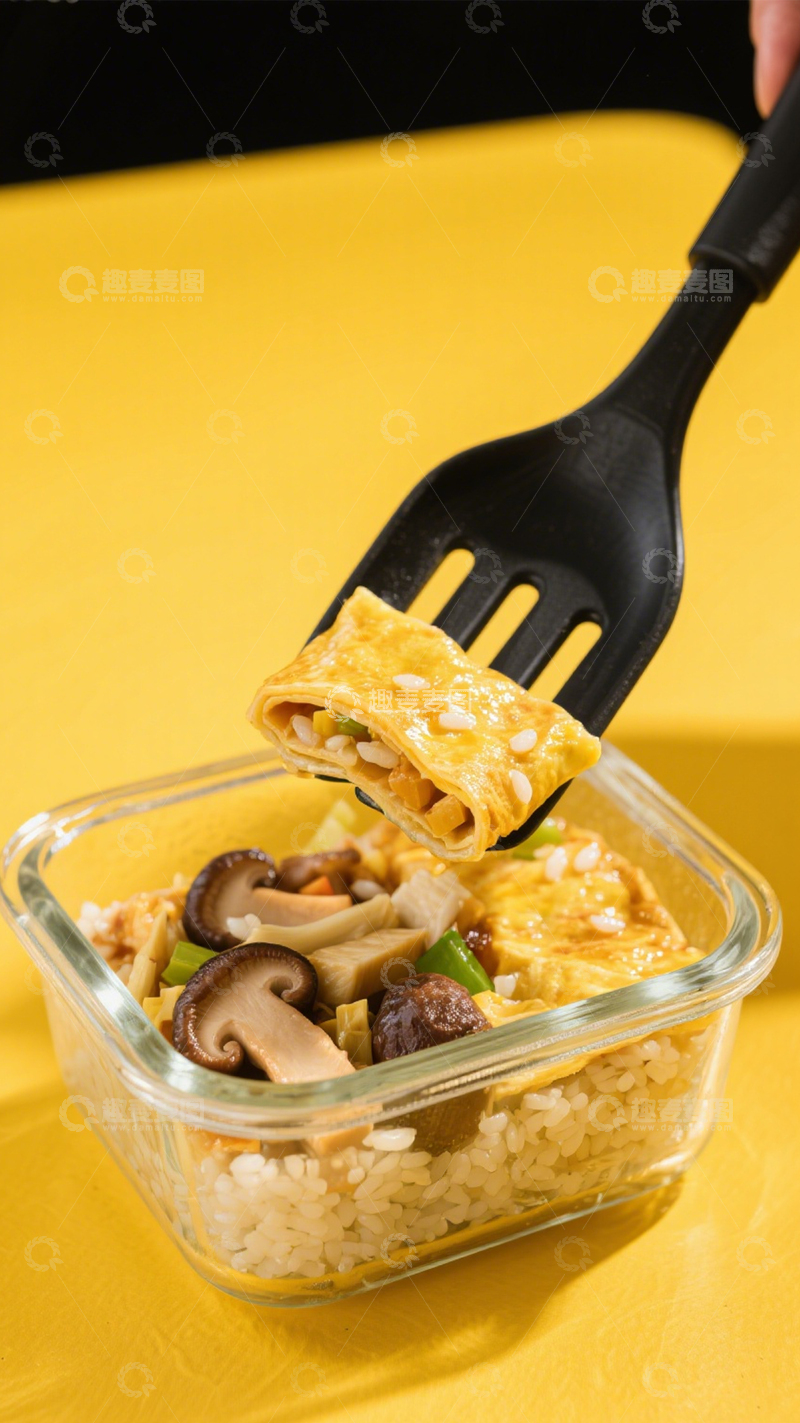 高清大图下载【趣麦麦图】营养满满蛋包饭1