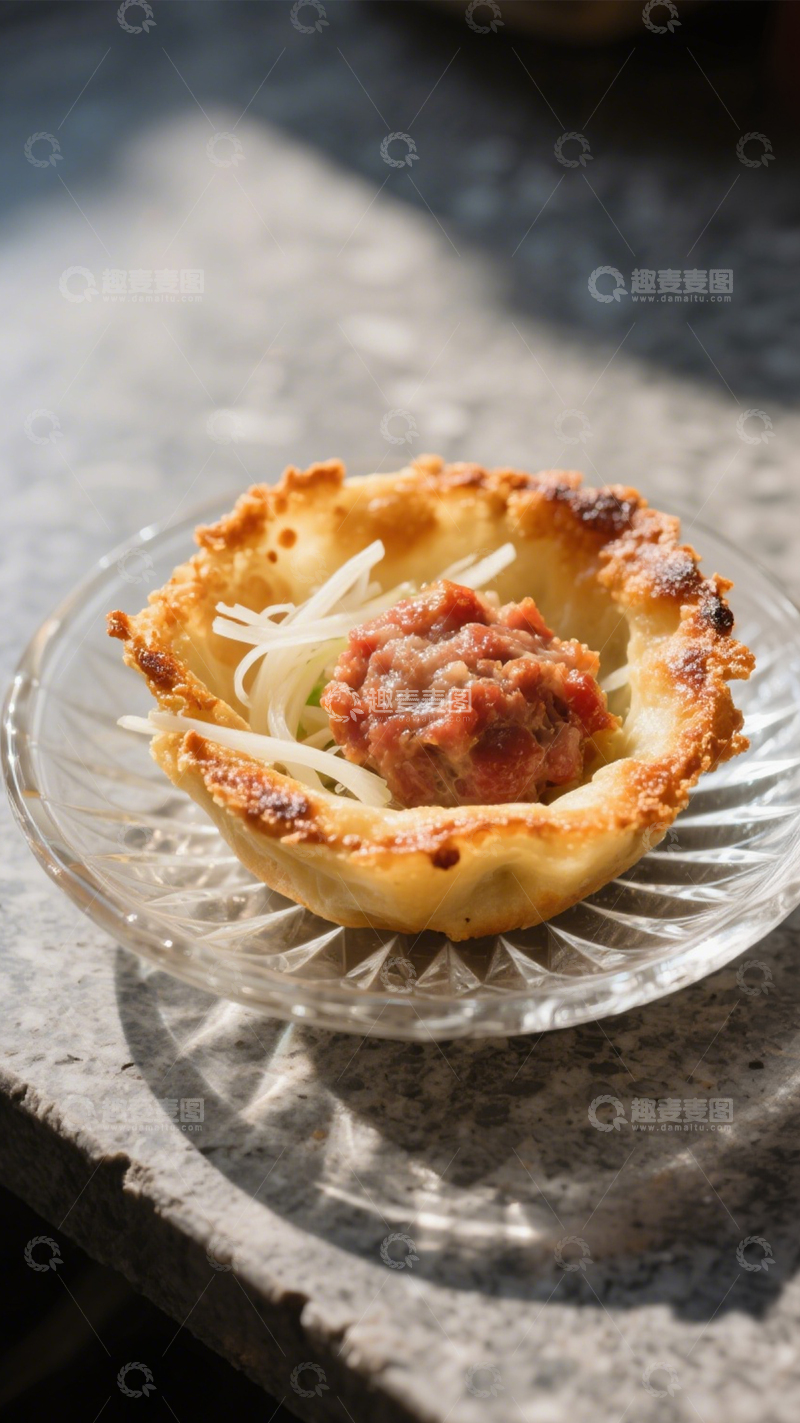 高清大图下载【趣麦麦图】一口尝鲜酥脆肉挞2